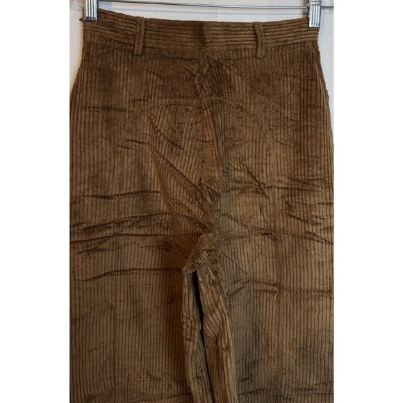 See By Chloe Brown Corduroy Gaucho Wide Leg Crop Palazzo Pants Size 36 -US 4 - Picture 6 of 9